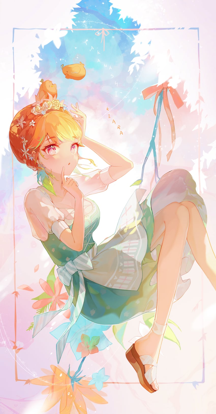 takanashi kiara (hololive and 1 more) drawn by happyongdal