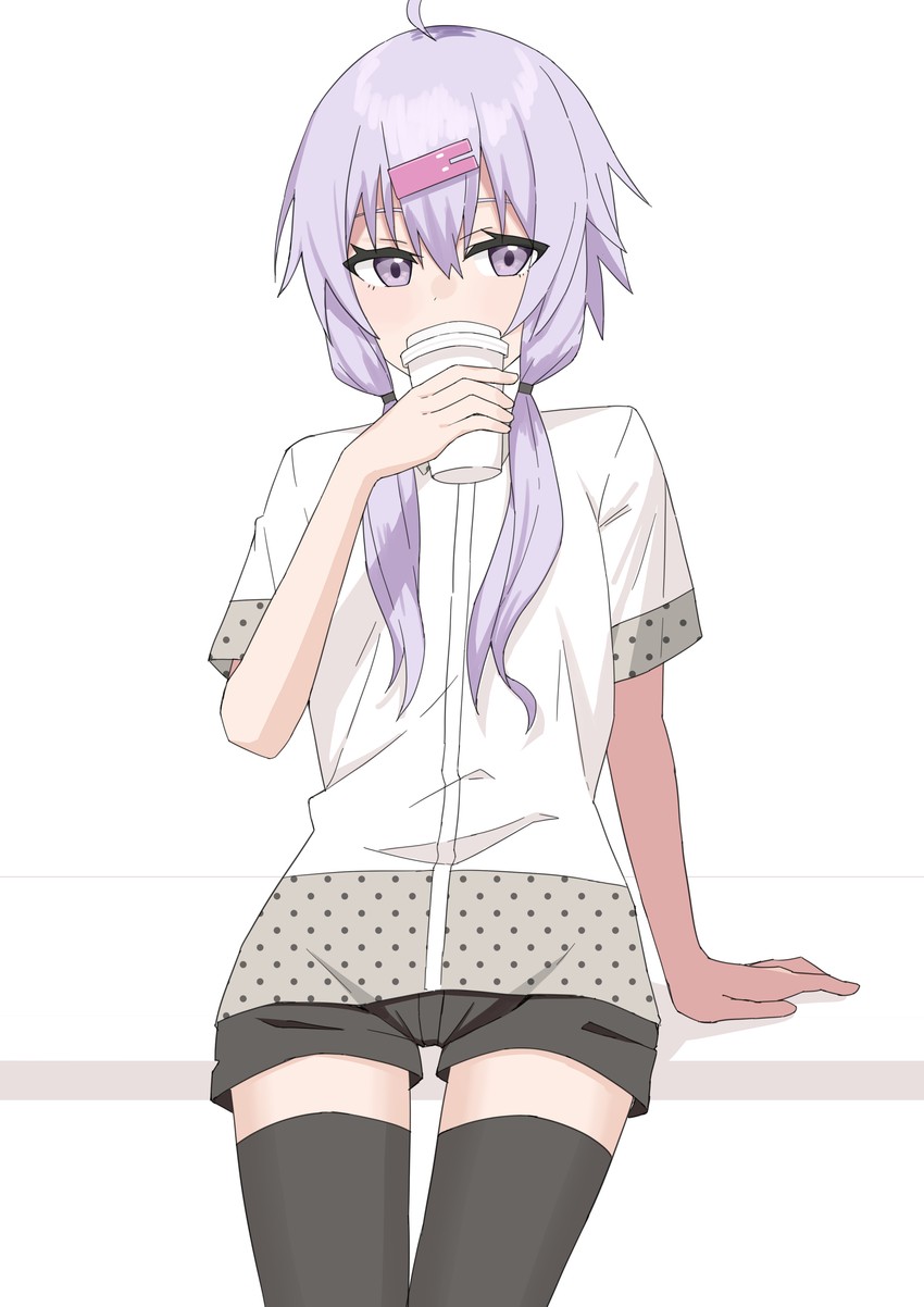 yuzuki yukari (vocaloid and 1 more) drawn by gosugasu