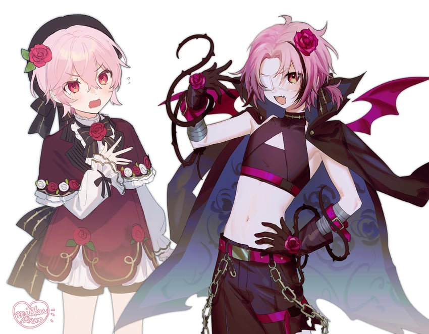 rosemi lovelock (nijisanji and 1 more) drawn by milkuriem