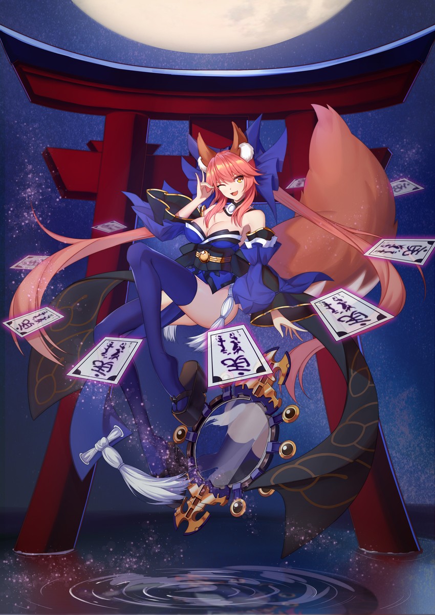 tamamo and tamamo no mae (fate and 1 more) drawn by flan_(f_l_an)