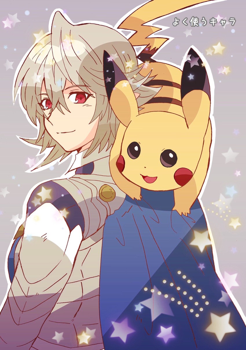 pikachu and male corrin (pokemon and 2 more) drawn by kiriya_(552260)