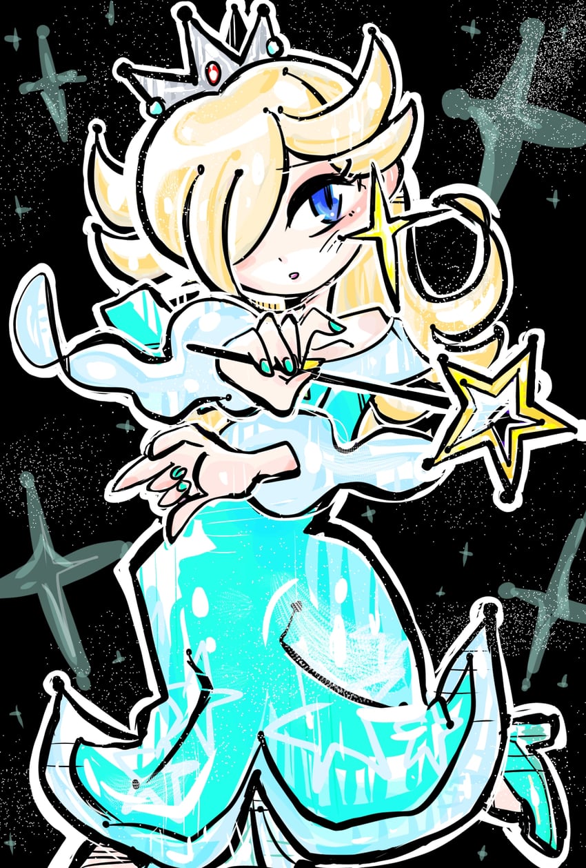rosalina (mario) drawn by rakugaki_shitagari-ya