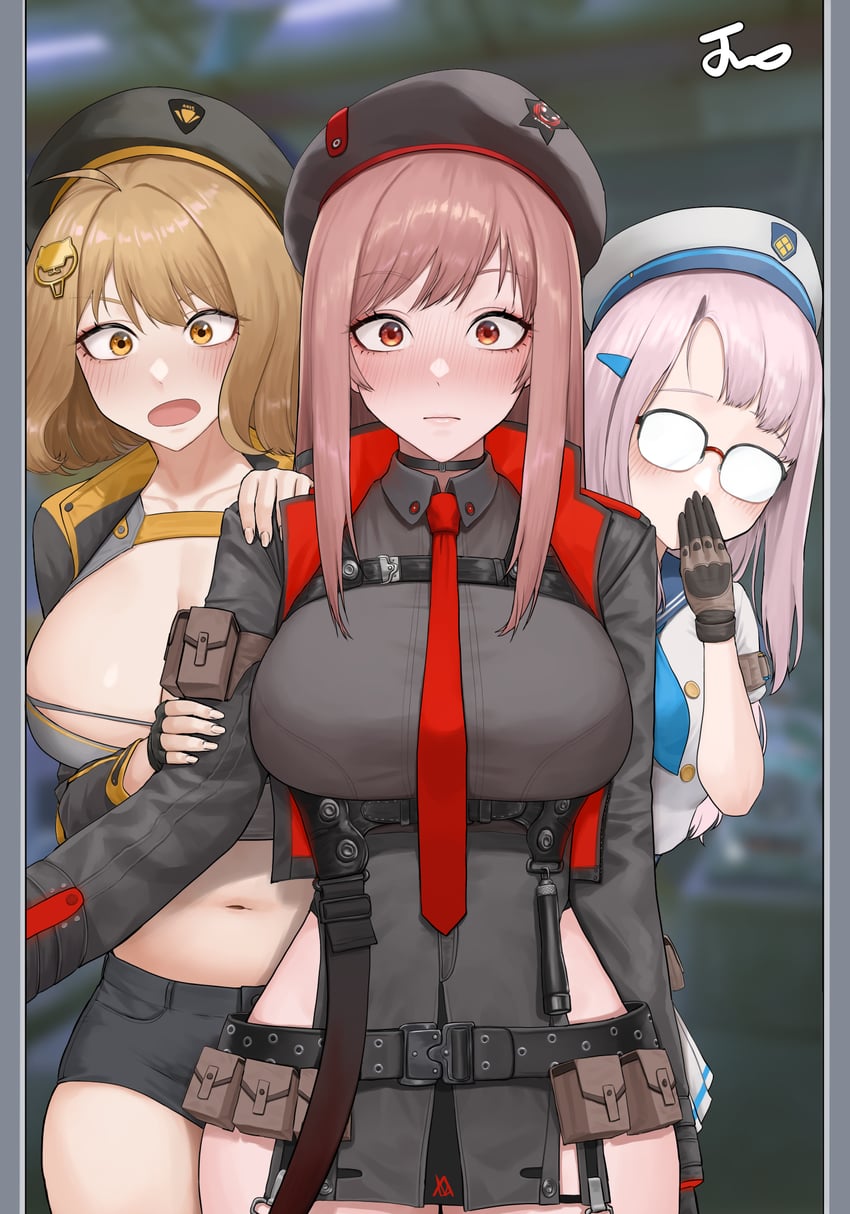 anis, rapi, and neon (goddess of victory: nikke) drawn by noorung