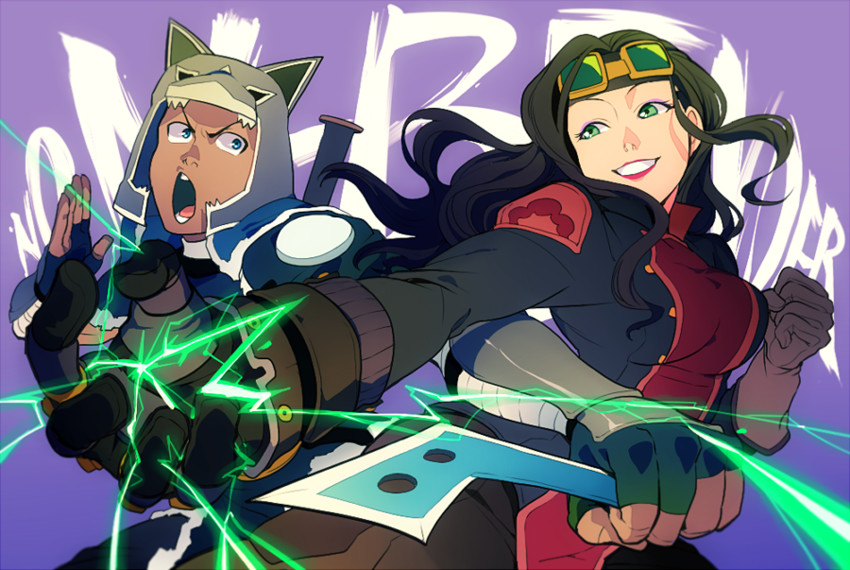 asami sato and sokka (avatar legends and 2 more) drawn by t_k_g