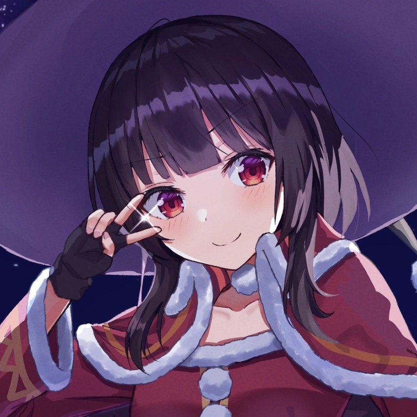 megumin and chomusuke (kono subarashii sekai ni shukufuku wo!) drawn by happycloud