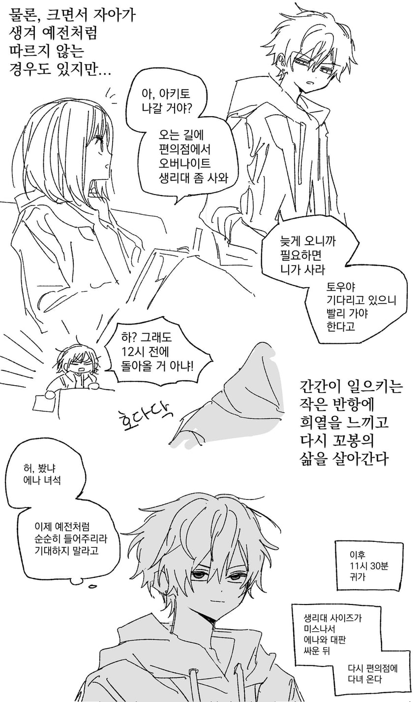 shinonome ena and shinonome akito (project sekai) drawn by goguma_wagamja