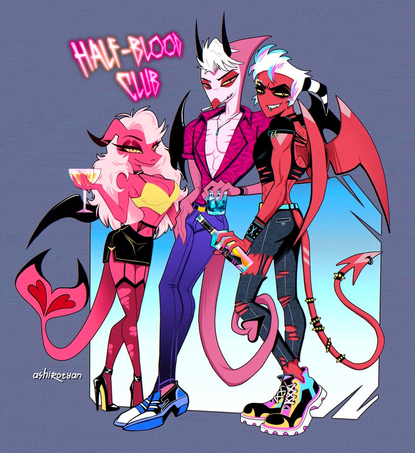 jesse and stu (helluva boss) drawn by ashirotyan
