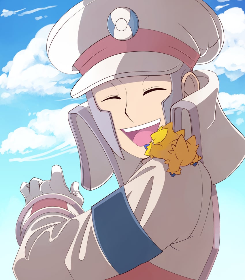 emmet and joltik (pokemon and 1 more) drawn by rei_(esprei96)