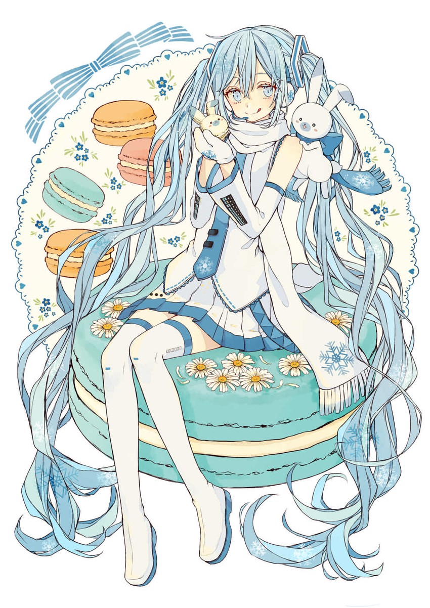 hatsune miku, yuki miku, and rabbit yukine (vocaloid) drawn by akakura