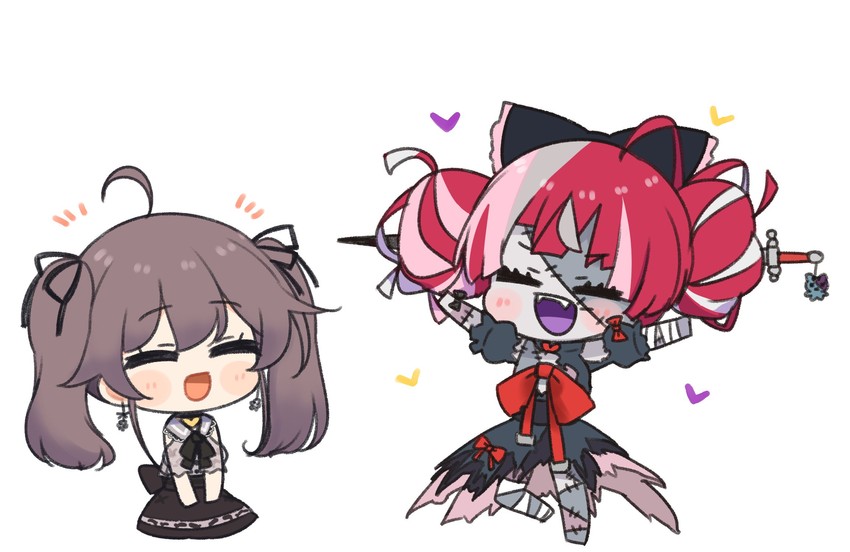 natsuiro matsuri, kureiji ollie, and udin (hololive and 1 more) drawn by yasashi_v