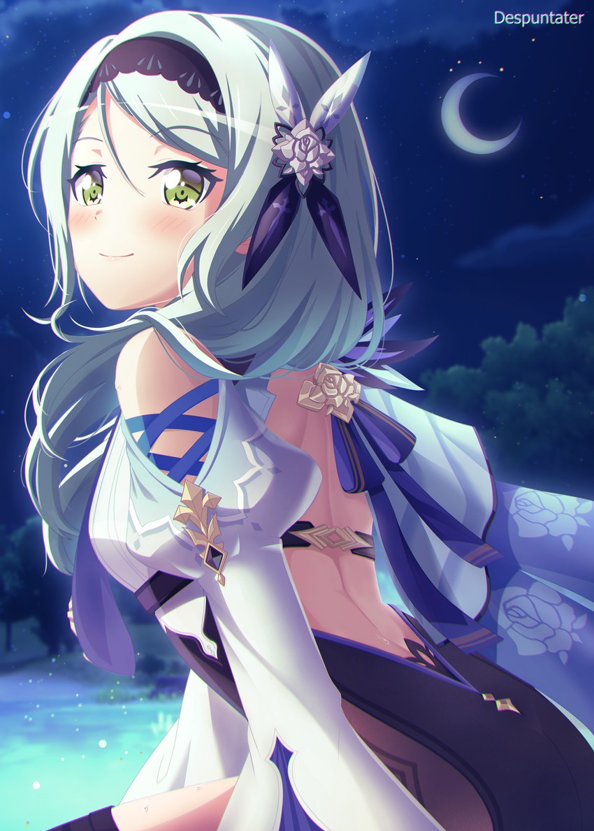 eula and hikawa sayo (genshin impact and 1 more) drawn by despuntater