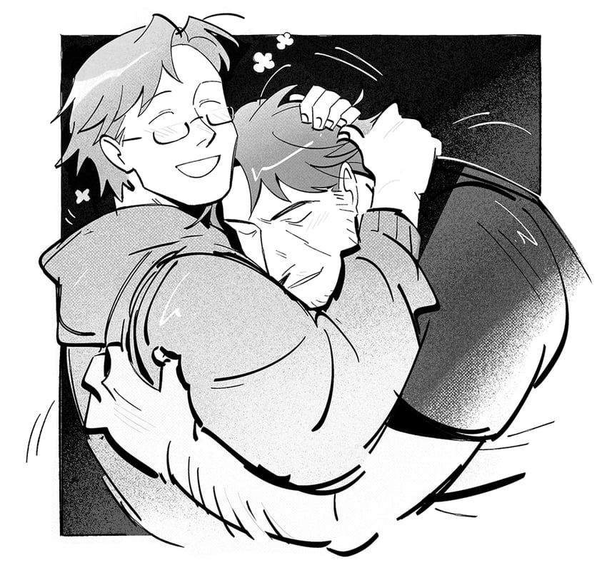solid snake and hal emmerich (metal gear) drawn by salarryman