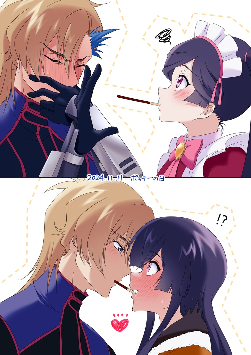 sumeragi sakuya and ash phoenix (code geass and 1 more) drawn by painty_8t
