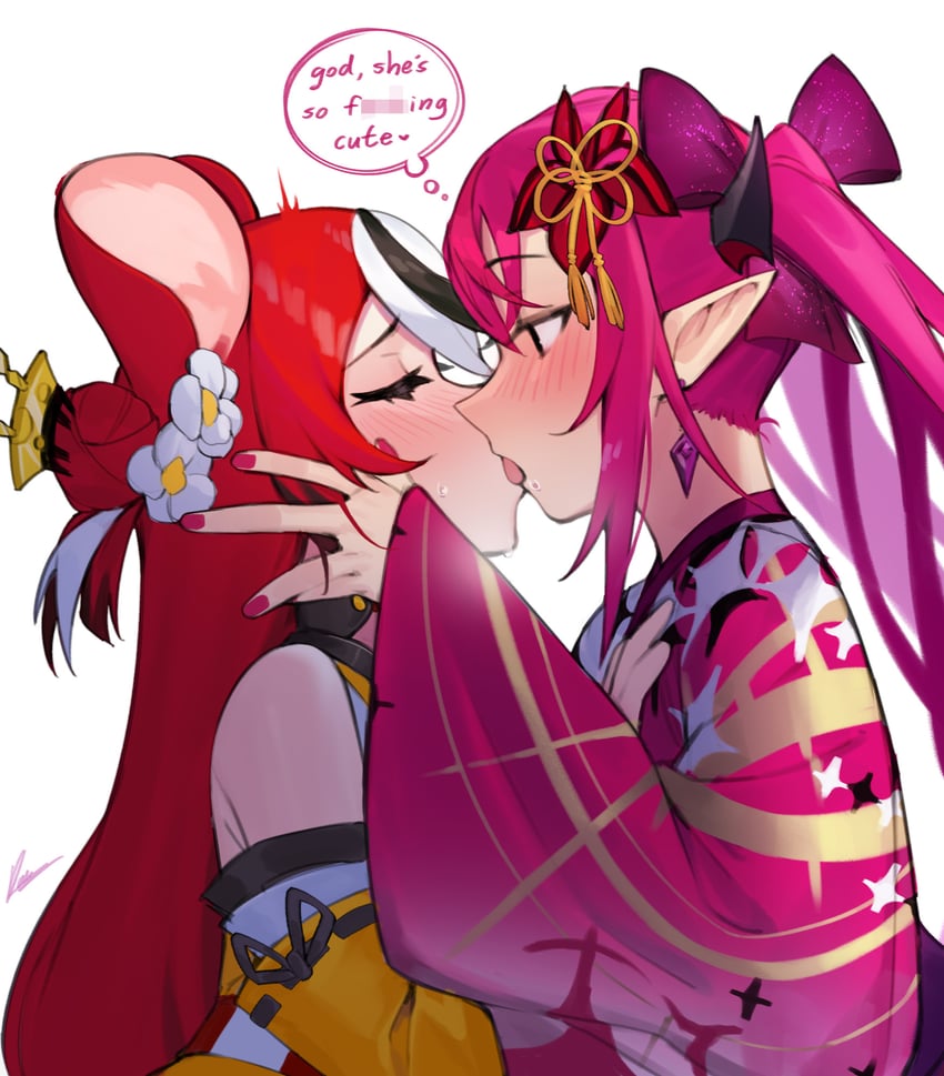 hakos baelz and irys (hololive and 1 more) drawn by dasdokter