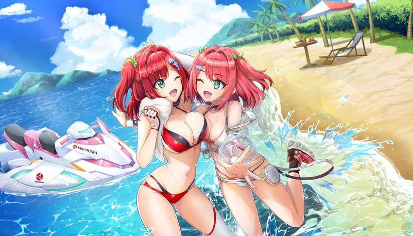sakimiya iruka and sakimiya kohari (dolphin wave) drawn by ootomo_takuji