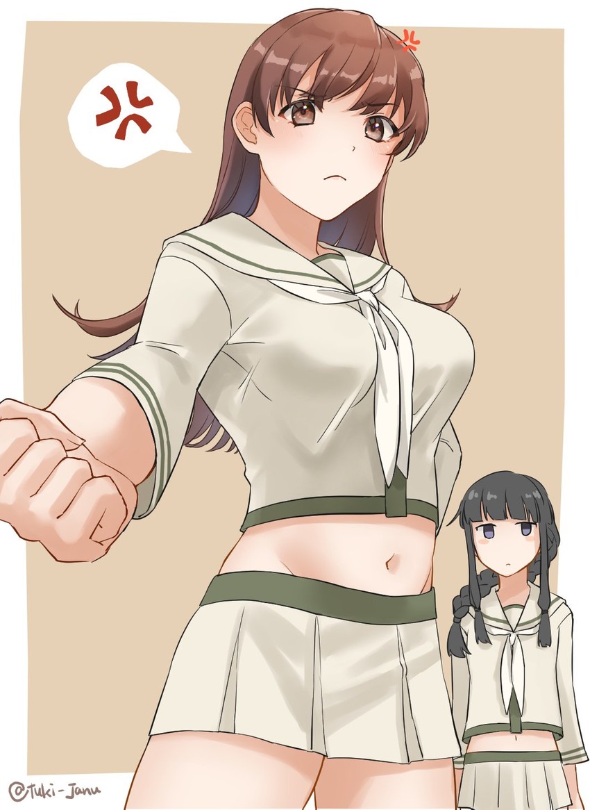 kitakami, ooi, kitakami kai ni, and ooi kai ni (kantai collection) drawn by tsukimura_(d24f4z8j3t)