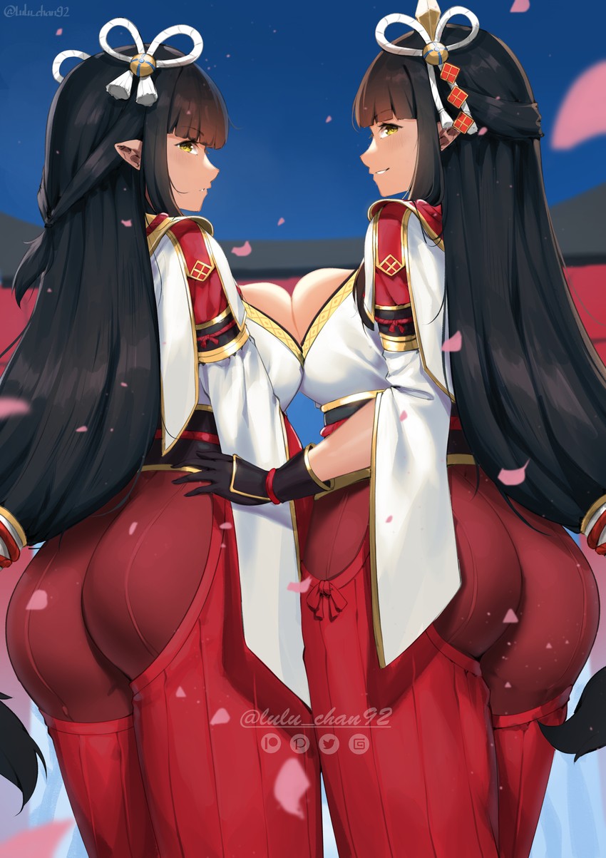 hinoa and minoto (monster hunter and 1 more) drawn by lulu-chan92