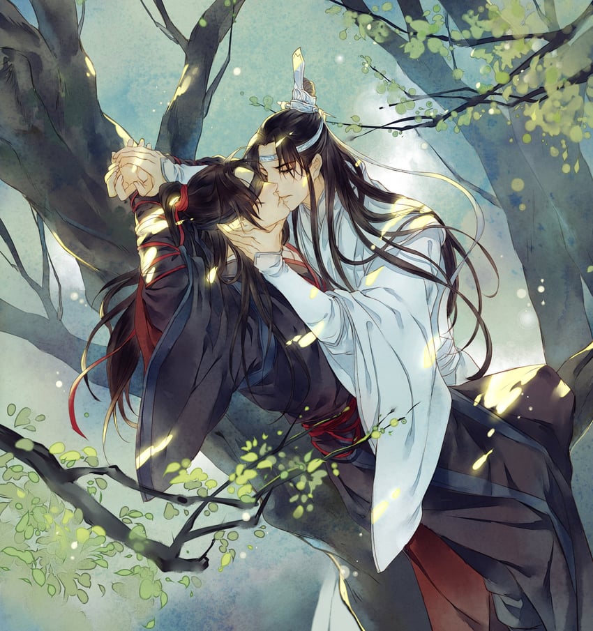 wei wuxian and lan wangji (modao zushi) drawn by blic1