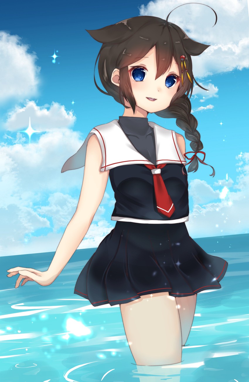shigure and shigure kai ni (kantai collection) drawn by kazama_gorou