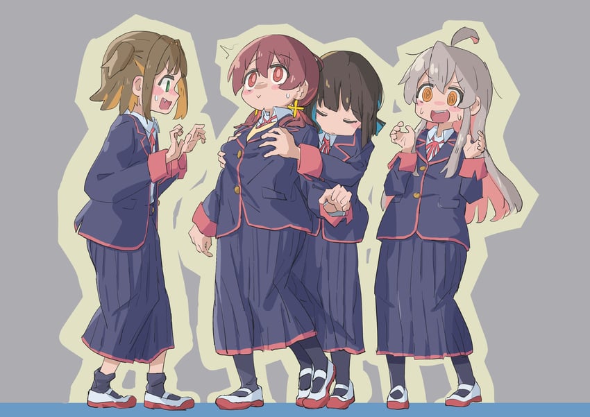 oyama mahiro, hozuki momiji, oka asahi, and murosaki miyo (onii-chan wa oshimai!) drawn by enosawari