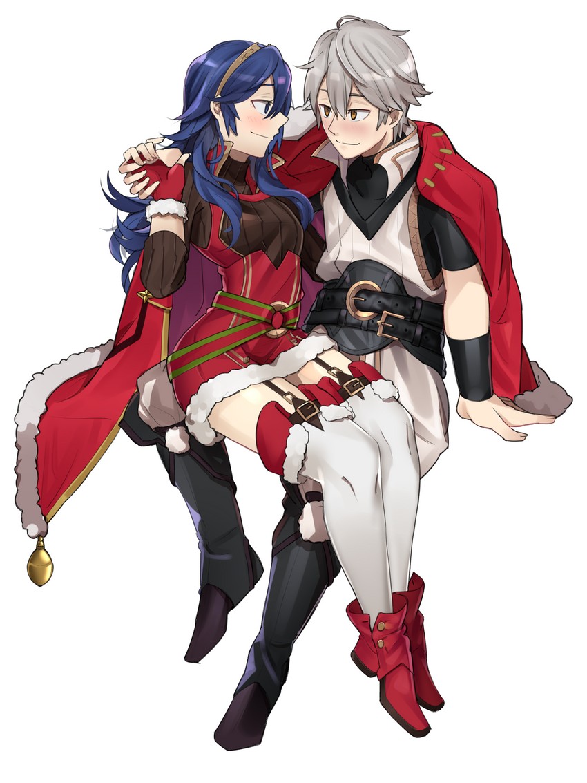 lucina and male robin (fire emblem and 2 more) drawn by ebinku