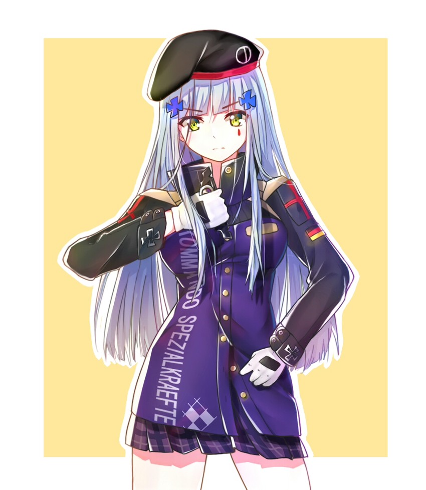 hk416 (girls' frontline and 2 more) drawn by faino