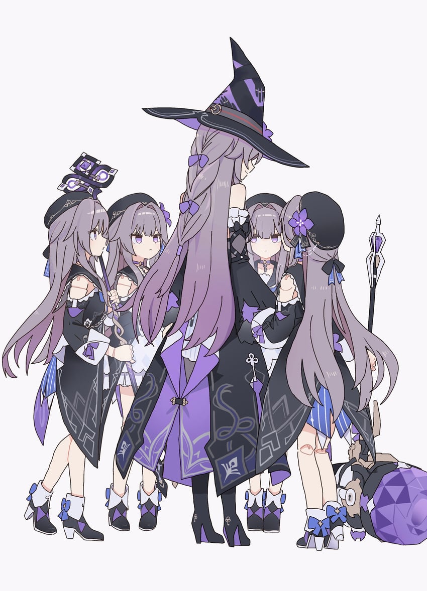 herta and the herta (honkai and 1 more) drawn by origami_gyokuo