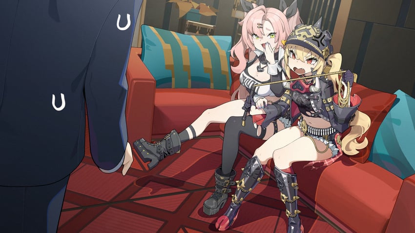nicole demara and luciana de montefio (zenless zone zero) drawn by xiaotong