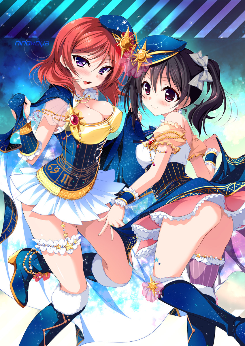 nishikino maki and yazawa nico (love live! and 2 more) drawn by ninoko