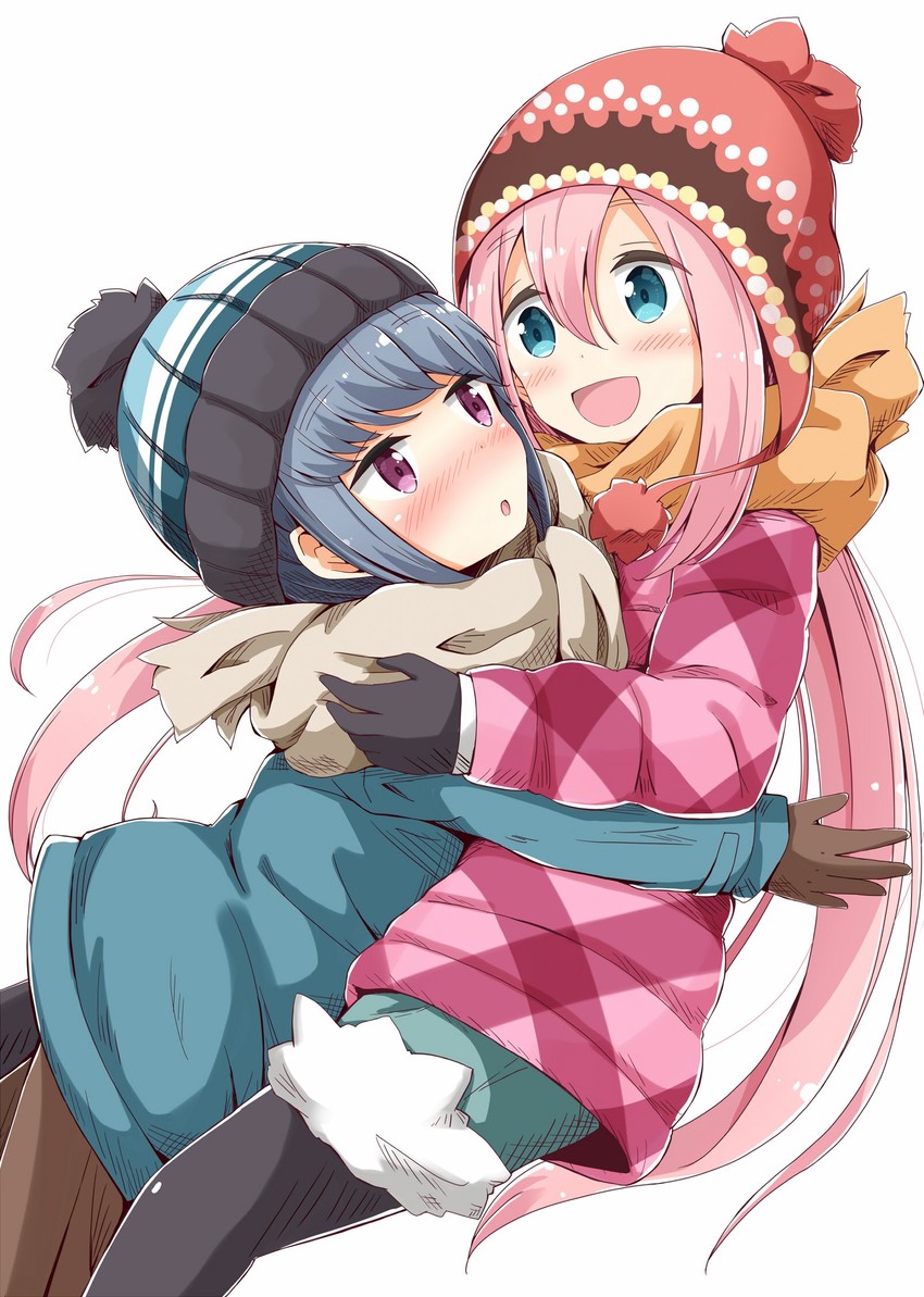 shima rin and kagamihara nadeshiko (yurucamp) drawn by aikawa_ryou