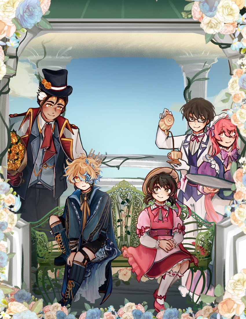 kaai yuki, sf-a2 miki, oliver, hiyama kiyoteru, and big al (vocaloid) drawn by tsururoach