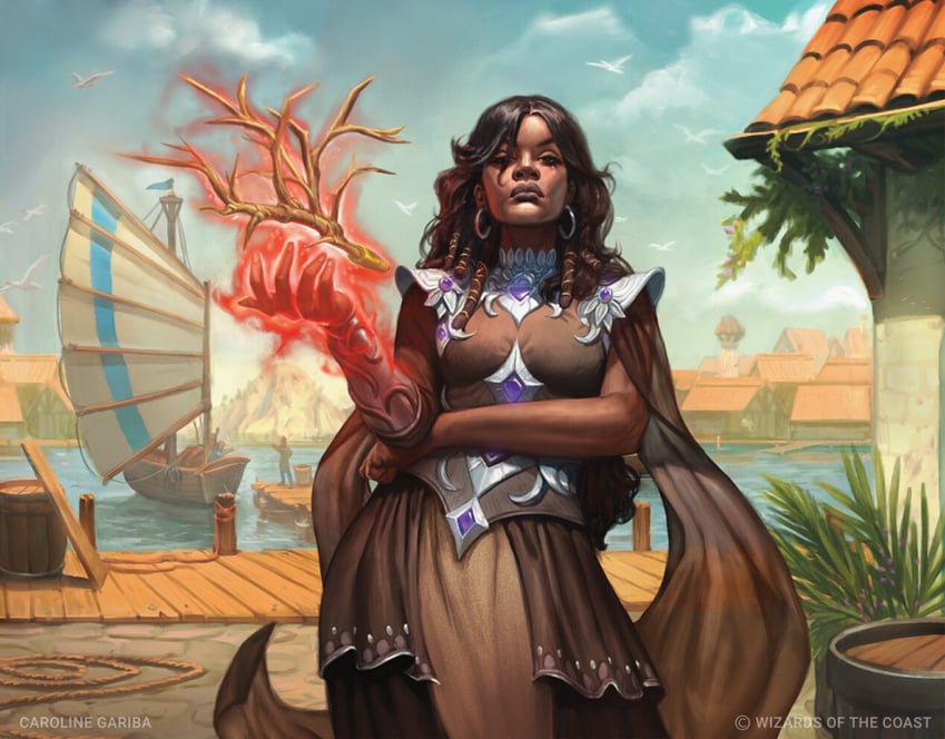 dynaheir (dungeons & dragons and 2 more) drawn by caroline_gariba