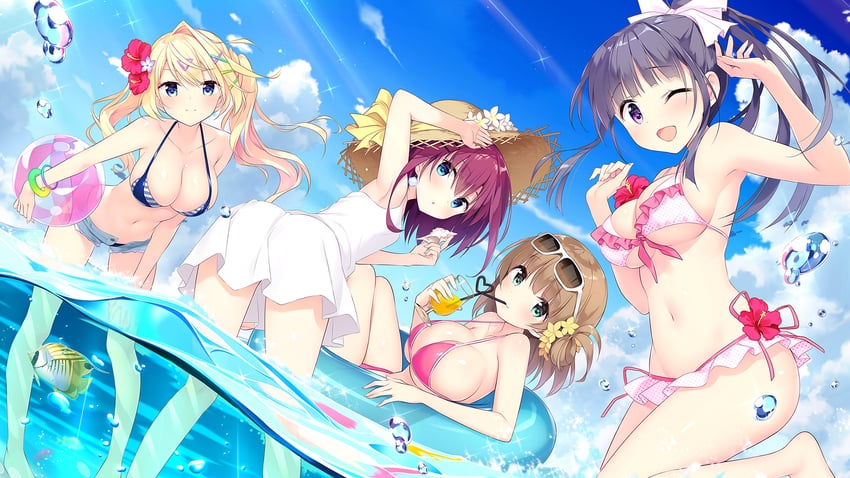 arimura romi, sakashita iina, nitta shinobu, and nishino kasumi (einstein yori ai wo komete) drawn by kimishima_ao