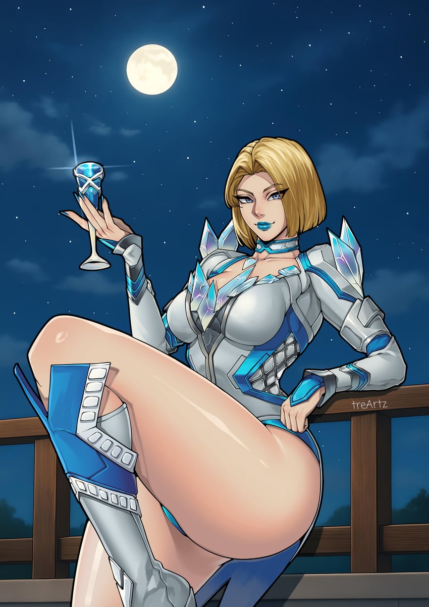 emma frost (marvel and 2 more) drawn by tre_artz