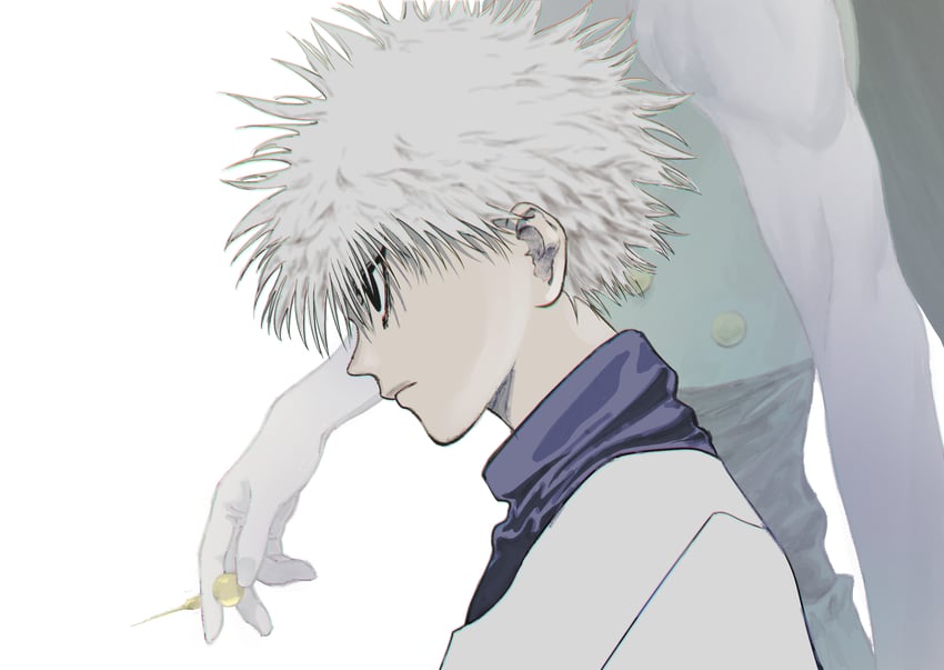 killua zoldyck and illumi zoldyck (hunter x hunter) drawn by gkkl7k44_hi