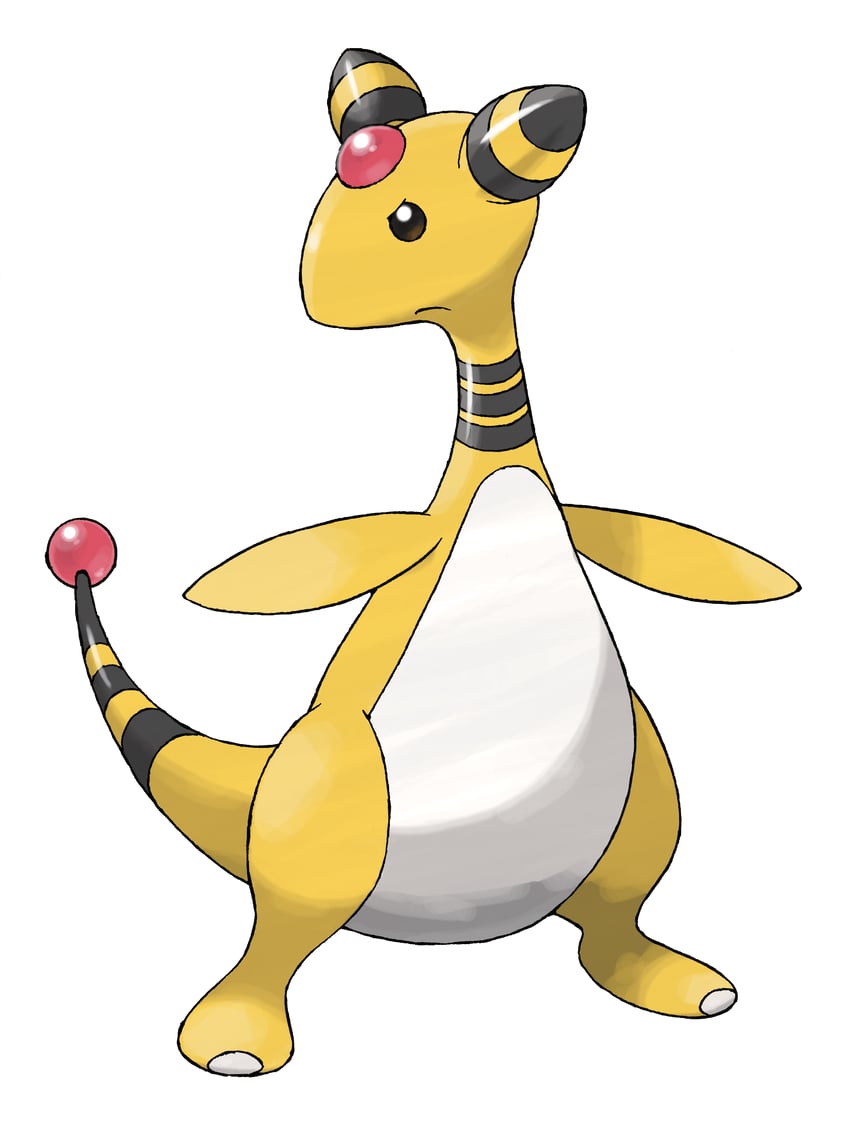 ampharos (pokemon and 1 more) drawn by sugimori_ken