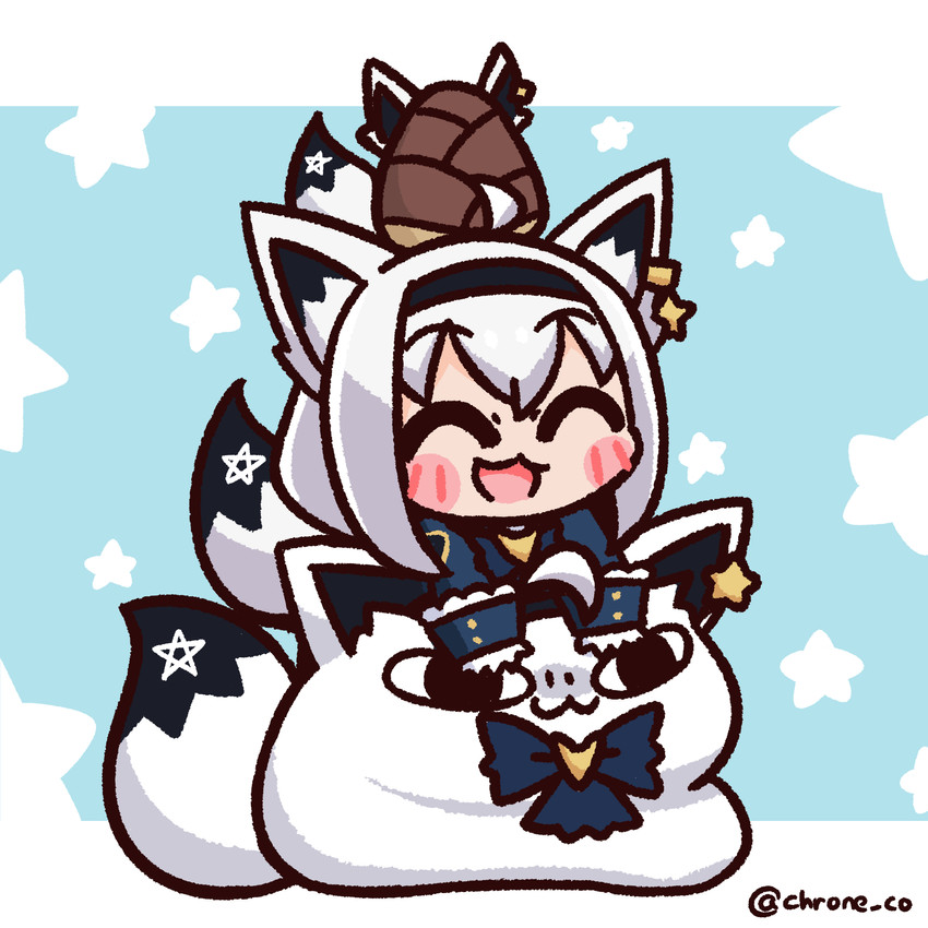 shirakami fubuki, miteiru, and oruyanke (hololive) drawn by chroneco