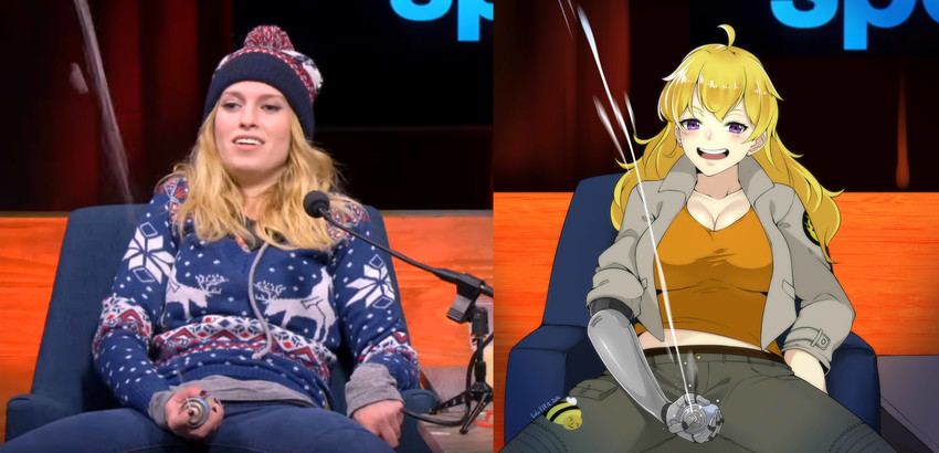 yang xiao long and barbara dunkelman (real life and 1 more) drawn by lulu-chan92