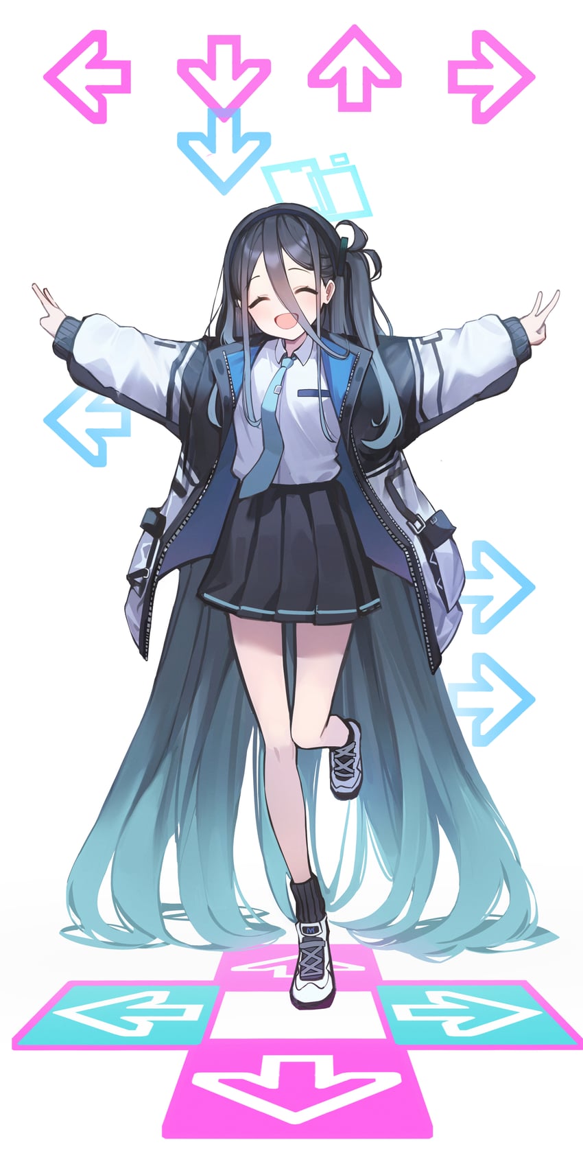 aris (blue archive and 2 more) drawn by lunia