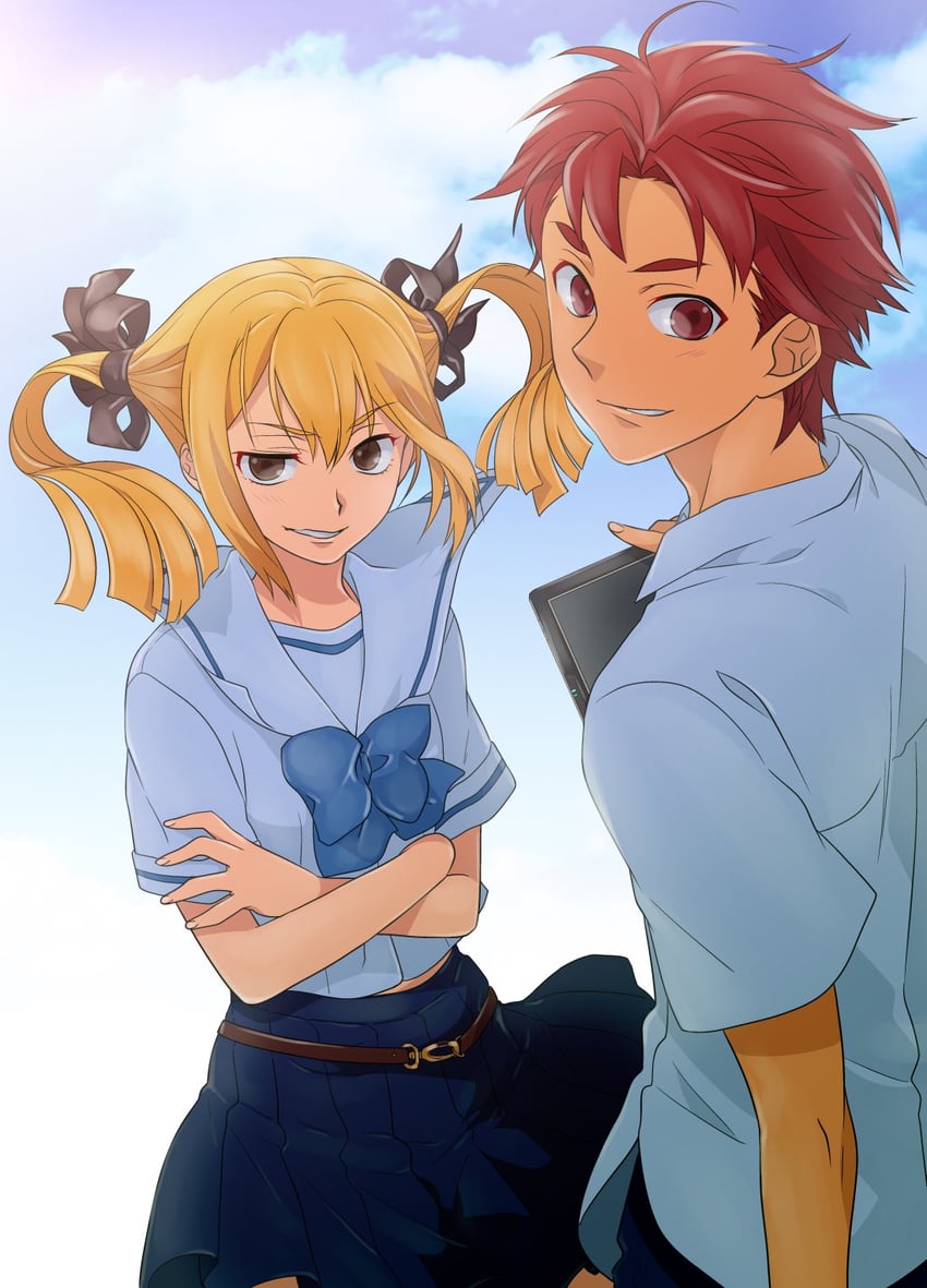koujiro frau and yashio kaito (robotics;notes) drawn by ikuhashi_muiko