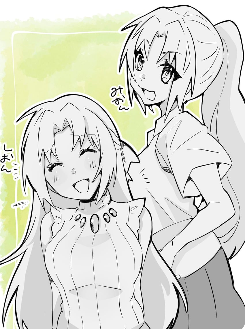 sonozaki mion and sonozaki shion (higurashi no naku koro ni) drawn by yuruhuwa_0