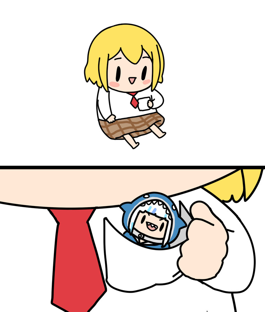 gawr gura, watson amelia, and smol ame (hololive and 2 more) drawn by afei_(sfma3248)