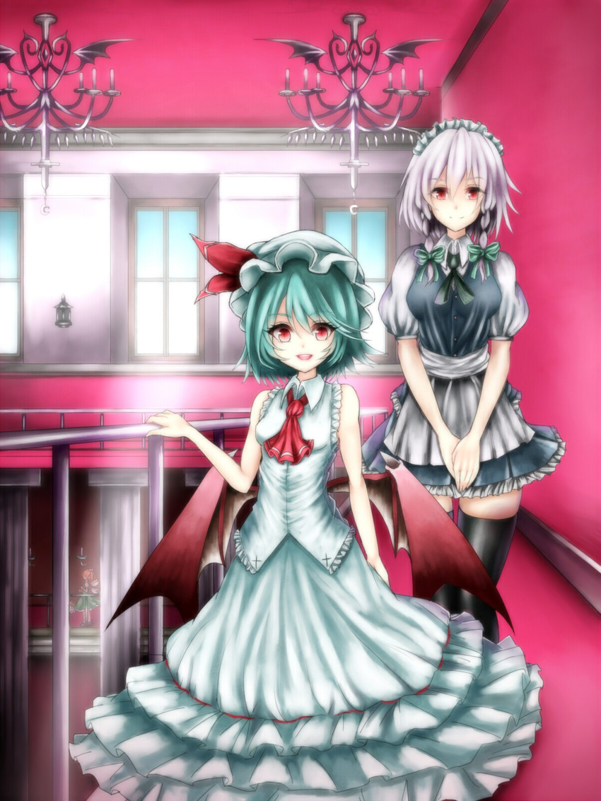 remilia scarlet, izayoi sakuya, and fairy maid (touhou) drawn by imajin0613