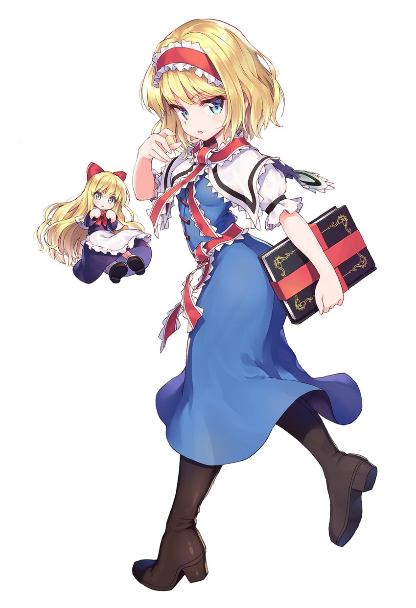 alice margatroid and shanghai doll (touhou) drawn by tamanaga_haru