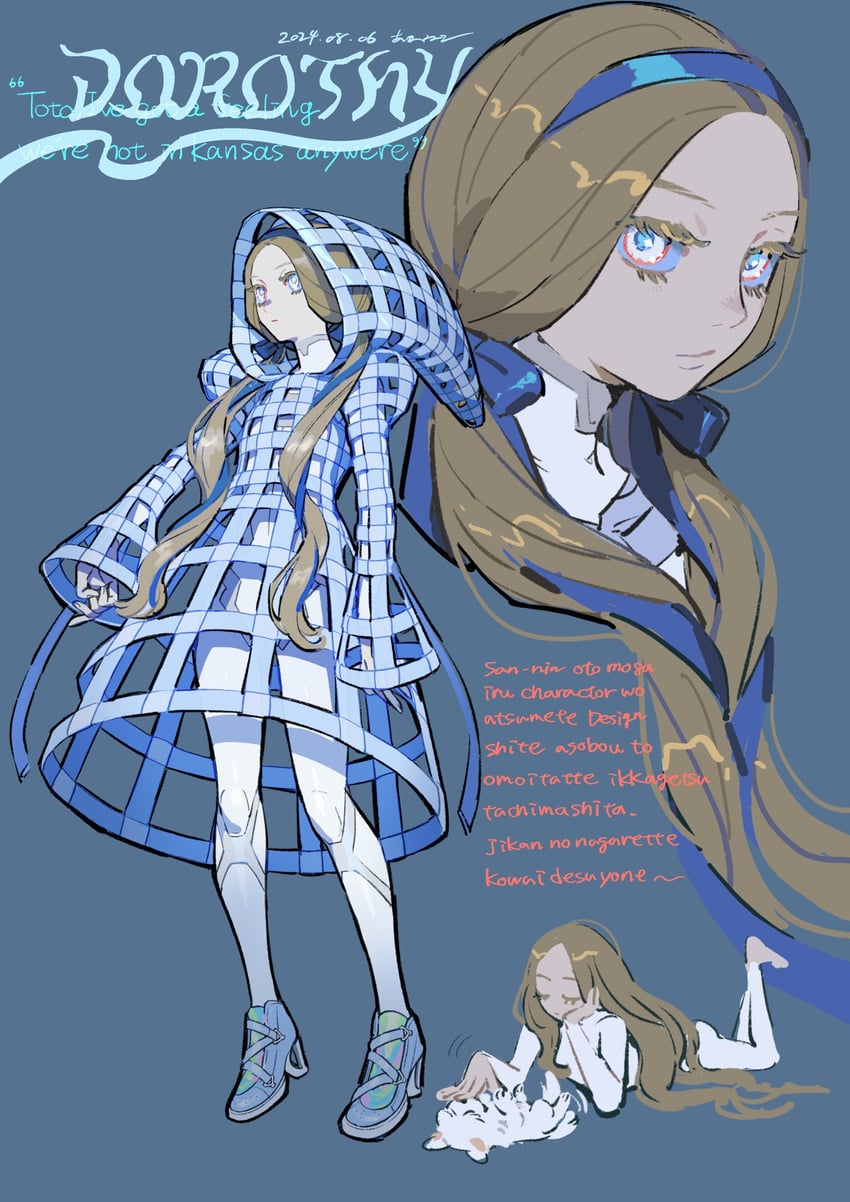 dorothy gale and toto (the wizard of oz) drawn by akaneko_(redakanekocat)