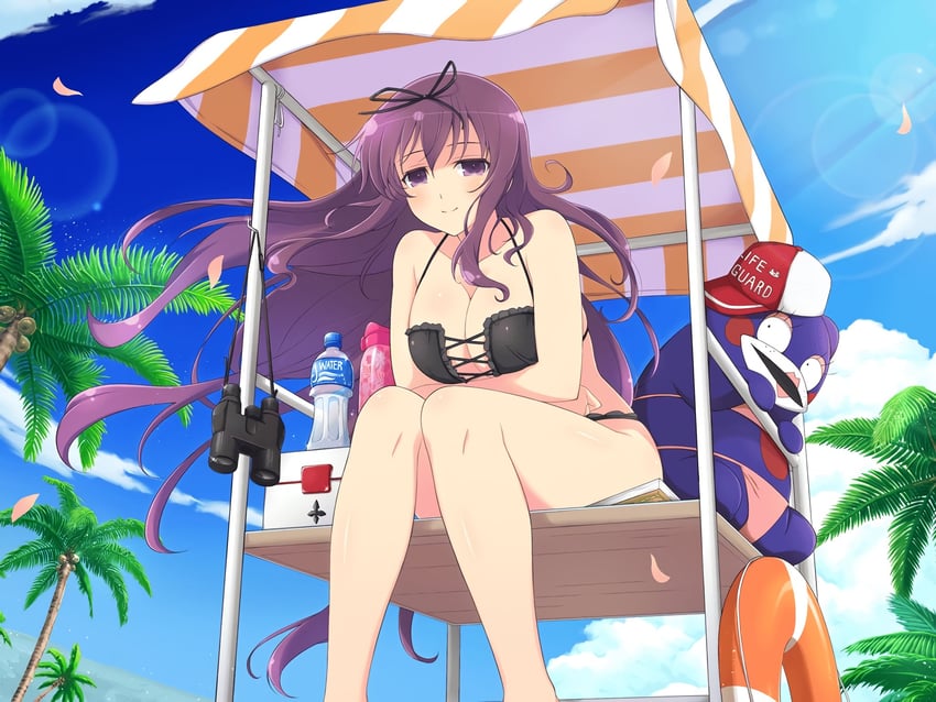 murasaki (senran kagura and 3 more) drawn by yaegashi_nan