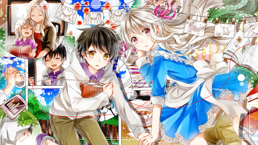 kozakura marry, seto kousuke, and kozakura shion (kagerou project and 1 more) drawn by aka_red8547