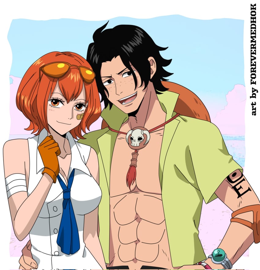 portgas d. ace and isuka (one piece) drawn by forevermedhok