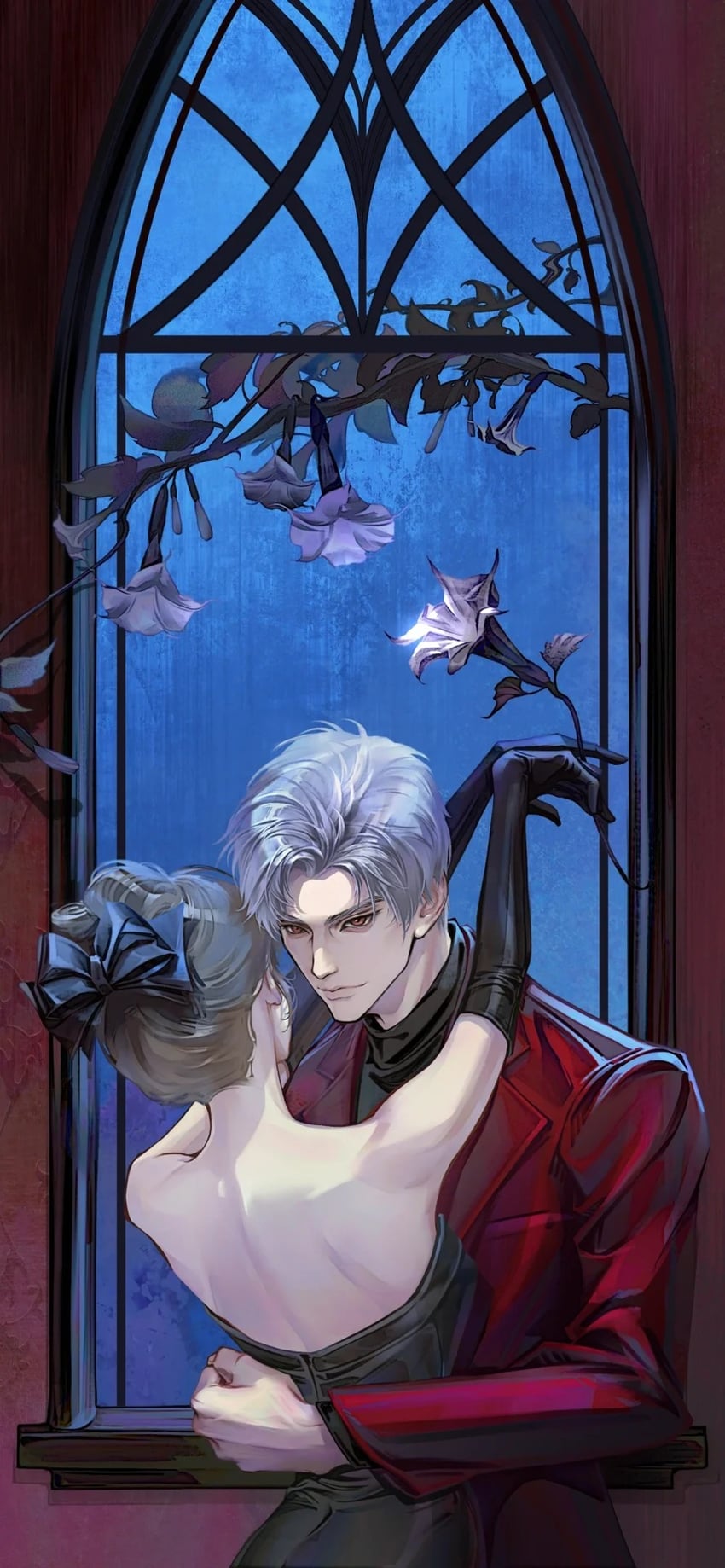 protagonist and sylus (love and deepspace) drawn by elusive_sadie