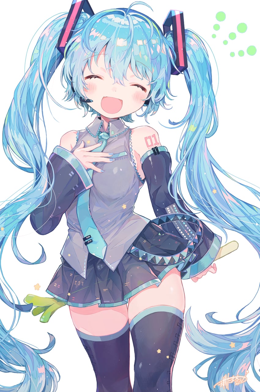 hatsune miku (vocaloid and 1 more) drawn by amakawa_tamawo
